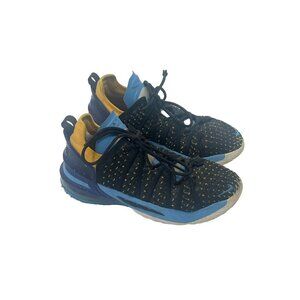 Nike Lebron 18 Lakers Heritage Sneakers Men's (5.5Y) Gold Black Shoes CQ9283-006